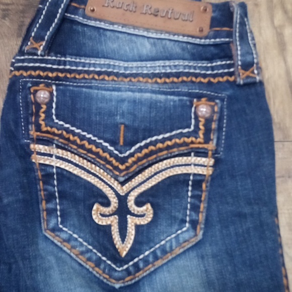 Rock Revival NWOT Women's Jeans 26 Donna Skinny Embellished Embroidered - Picture 4 of 8